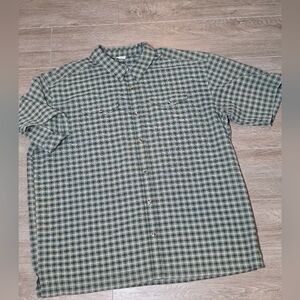 LL Bean Casual Short Sleeve Button Up Shirt Mens Size XXL Tall